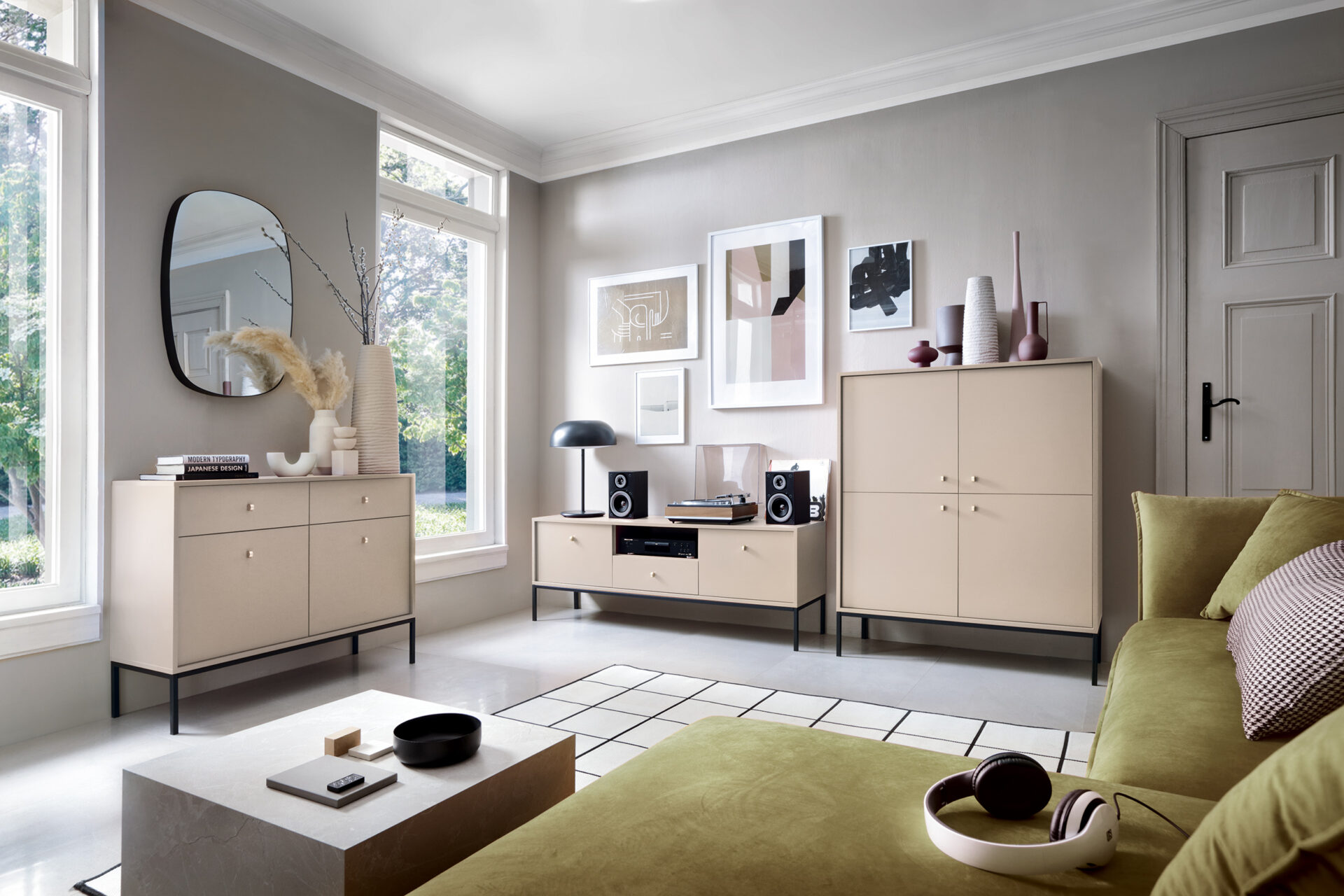 modern wohnzimmermöbel mono beige kollektion - wena moebel